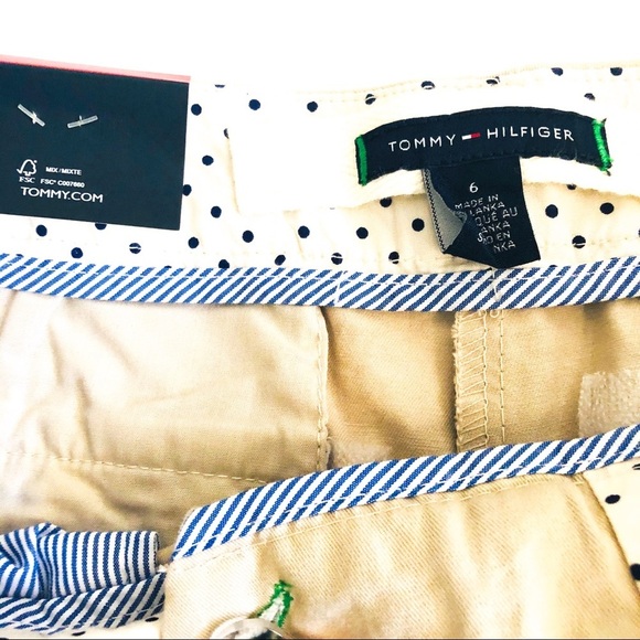 Tommy Hilfiger Khaki Chino Shorts Size 6 NWT - Picture 12 of 13
